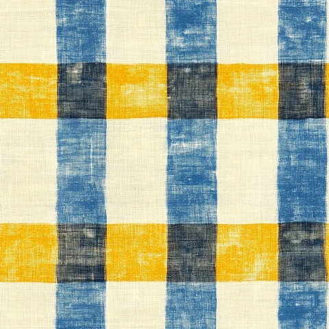 蓝黄格子野餐布