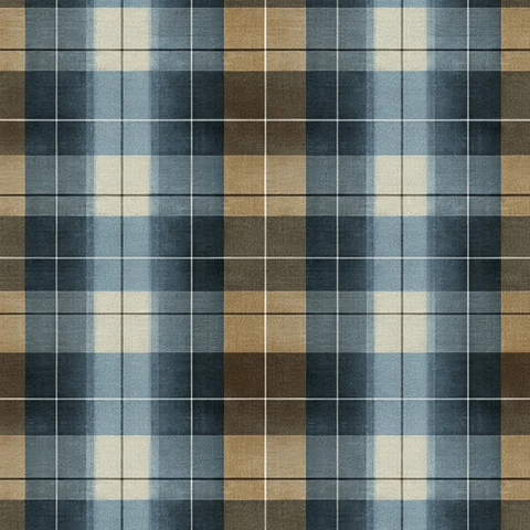 灰底蓝棕格纹窗格图案
