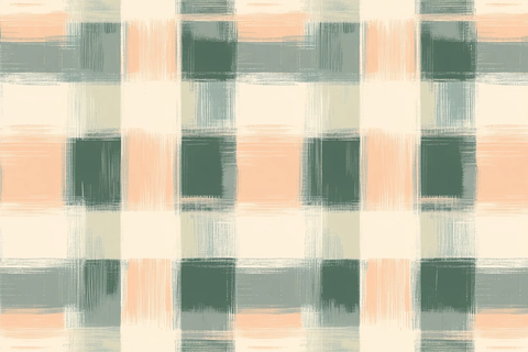 软桃绿格像素图案