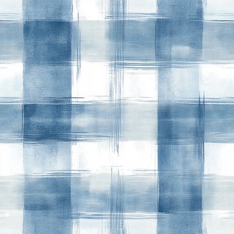 儿童书蓝色格纹水彩图案