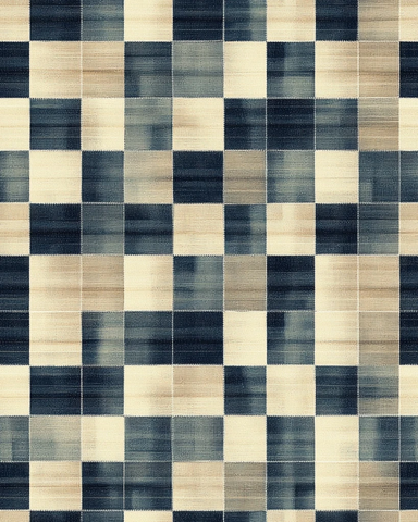 蓝色编织方格图案