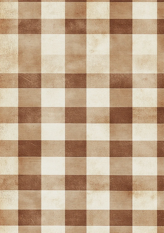 棕白格纹纸拼贴元素