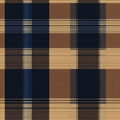 棕色海军蓝格纹无缝图案