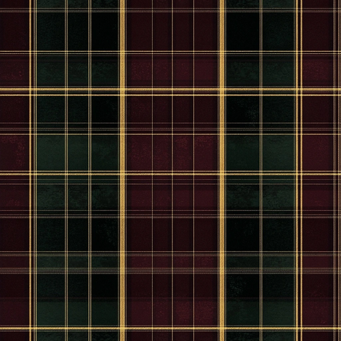 深酒红绿格纹图案