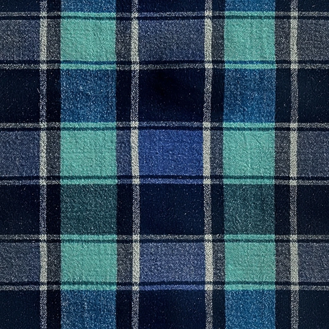 年代蓝绿黑格子衬衫