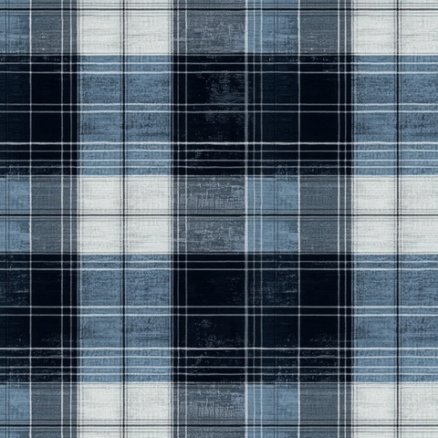 海军蓝灰格纹农场图案