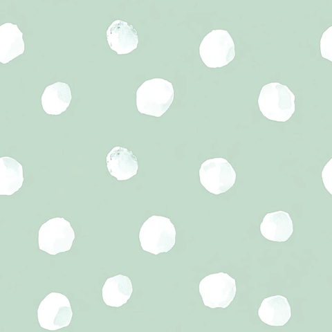水彩对称小点柔和薄荷绿