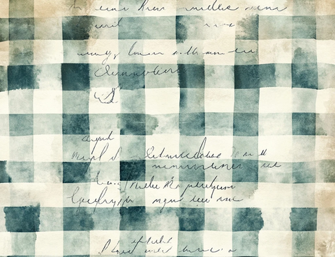 水彩方格纸淡雅复古字迹