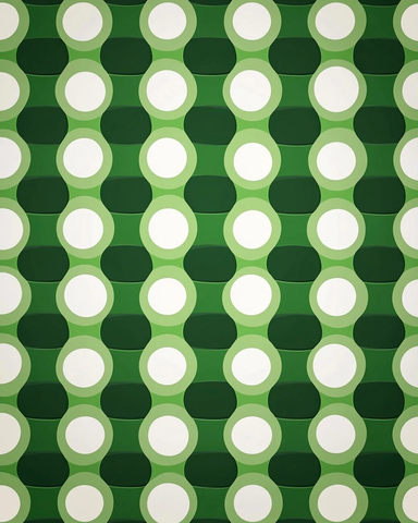 绿色棋盘白圆图案