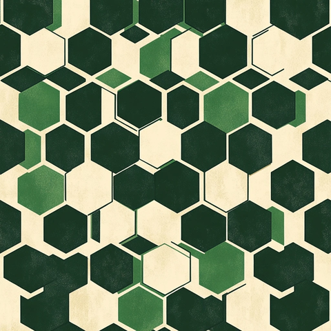 绿色几何图案连续设计