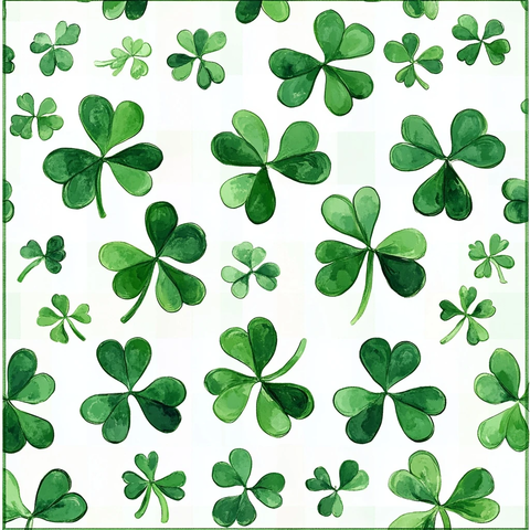 圣帕特里克节方格纹插画