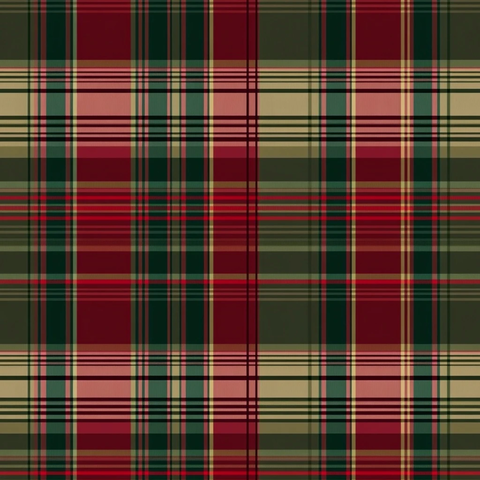 红绿格纹无缝图案包装纸