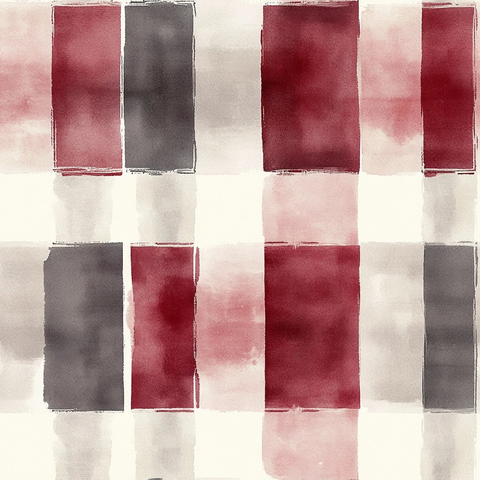 节日格纹水彩重复图案