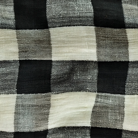 浅绿灰格纹布料高清细节