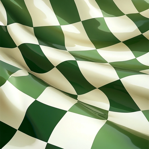 绿白棋盘背景飘动效果