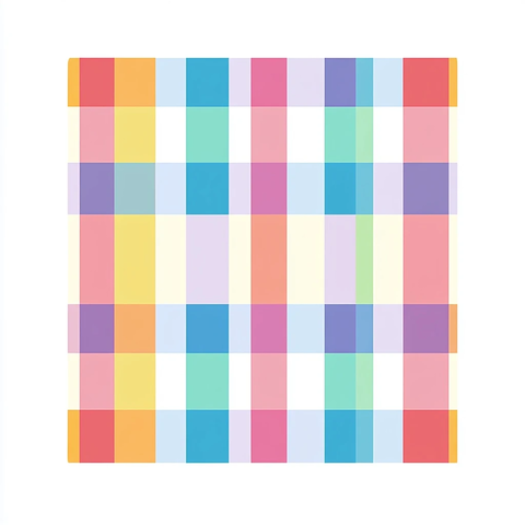 彩色方格儿童浴室地垫