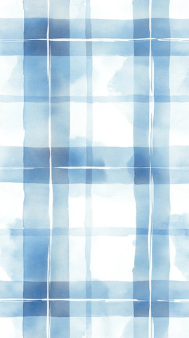 儿童书水彩蓝格子图案