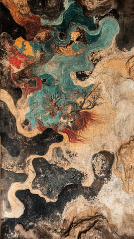 色彩斑斓的壁画艺术作品