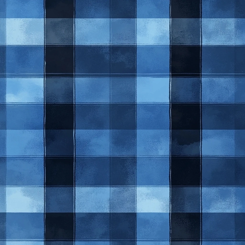 蓝色格纹图案切割效果