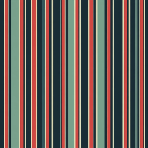 海军蓝红条纹配浅蓝底