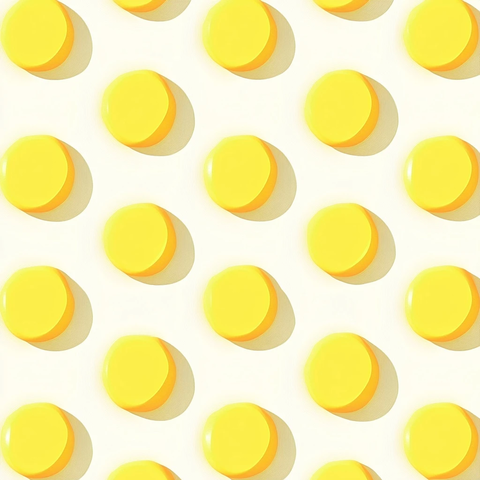 黄白圆点无缝重复图案