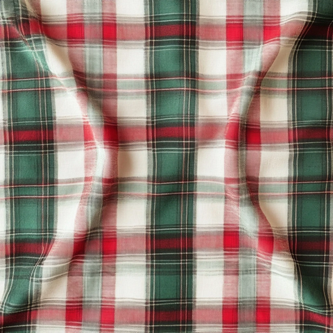 红绿格子圣诞桌布