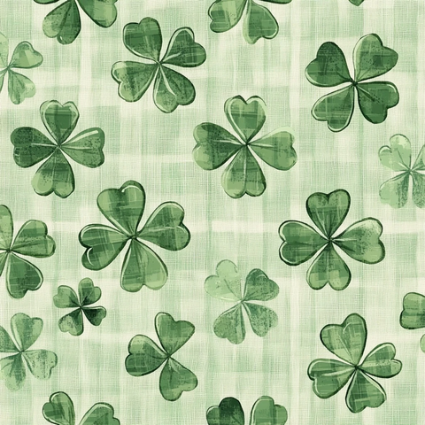 三叶草格纹图案布料设计