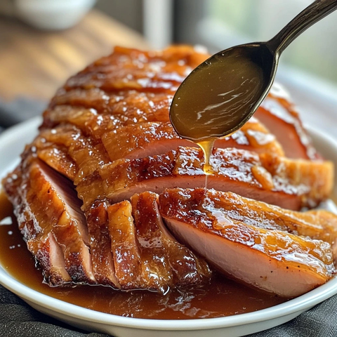 棕糖蜂蜜芥末烤火腿