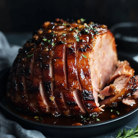 感恩节火腿桌面摆拍