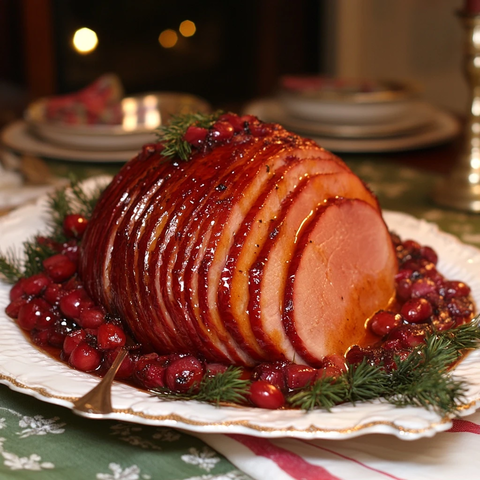 香料苹果酒烤火腿