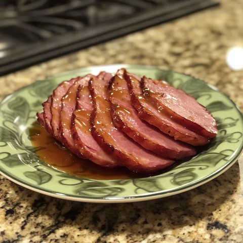 自制糖色火腿酱料特写