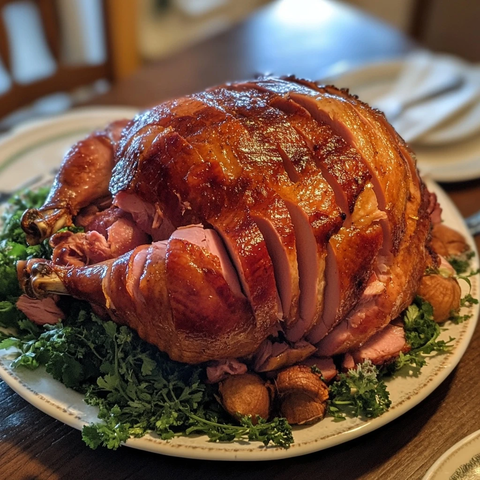 火腿替代火鸡的感恩节晚餐