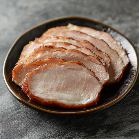 烤猪肉片平铺展示