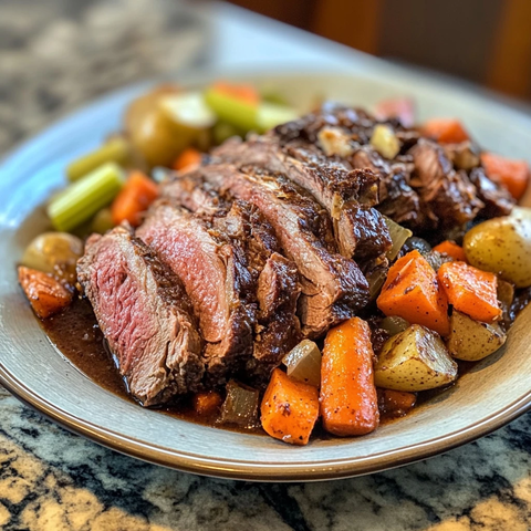 慢炖锅牛肉蔬菜大餐