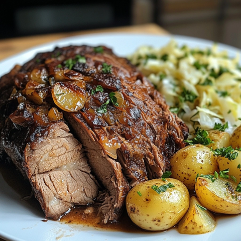罗马烤肉配土豆卷心菜沙拉