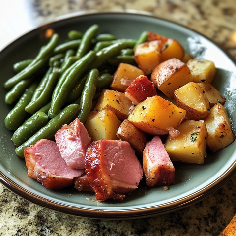 慢炖火腿绿豆土豆