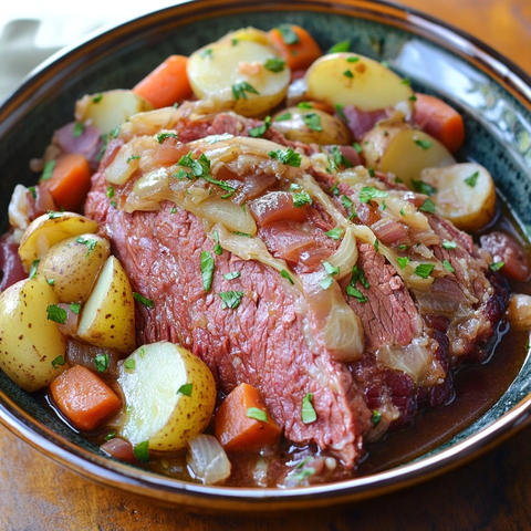 炖牛肉配卷心菜土豆