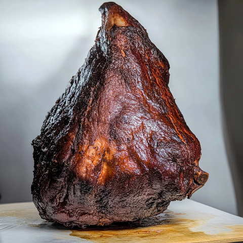 冷烟熏猪肉山形矗立