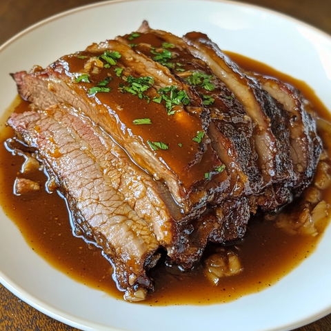 慢煮牛腩配浓郁烧烤酱