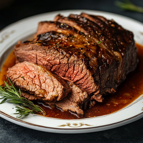 牛排大块切片装盘