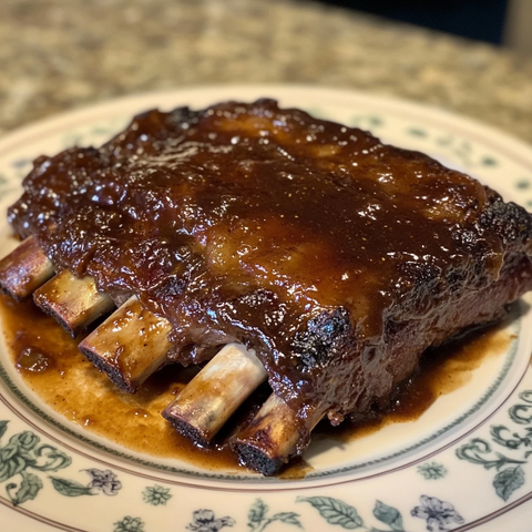 慢煮烧烤牛肉肋排