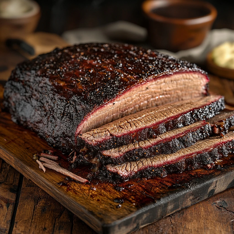 烧烤准备中的牛腩肉