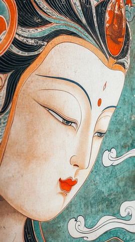 传统壁画中的精美女性形象