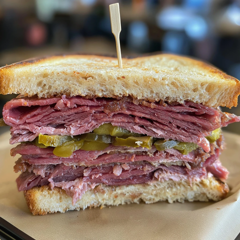 帕斯特拉米三明治带牙签