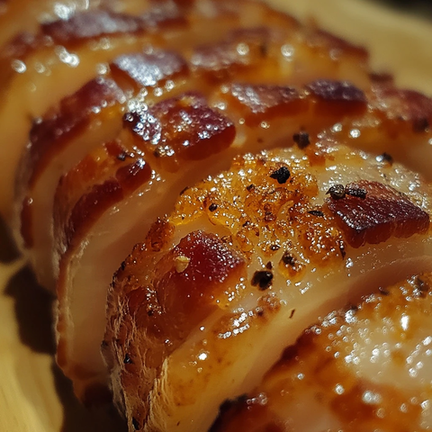 蜂蜜糖衣培根卷火腿