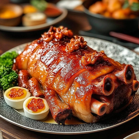 烤乳猪摆盘四肢展开