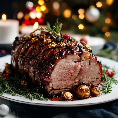 香草烤猪肉圣诞厨房