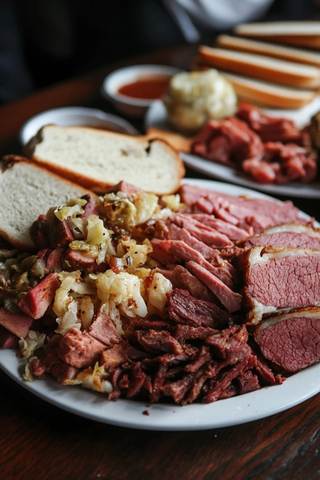 咸香牛肉卷心菜拼盘