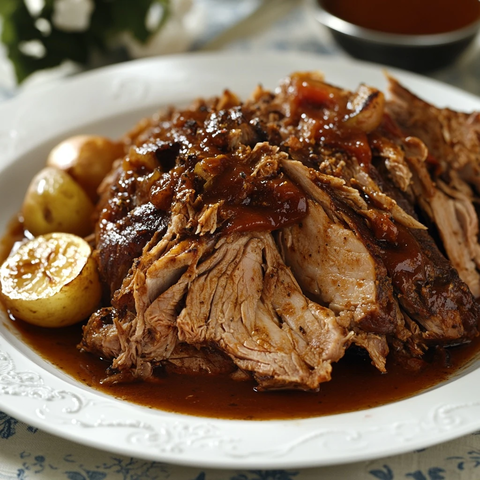 烤小牛肉配酱汁