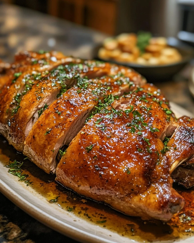 自制香脆烤鸭配香草酱